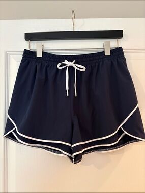 CALIA by Carrie Underwood Navy Athletic Shorts with White Trim